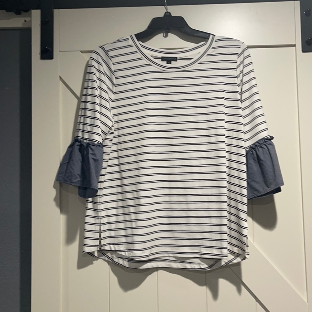 Black and White striped blouse